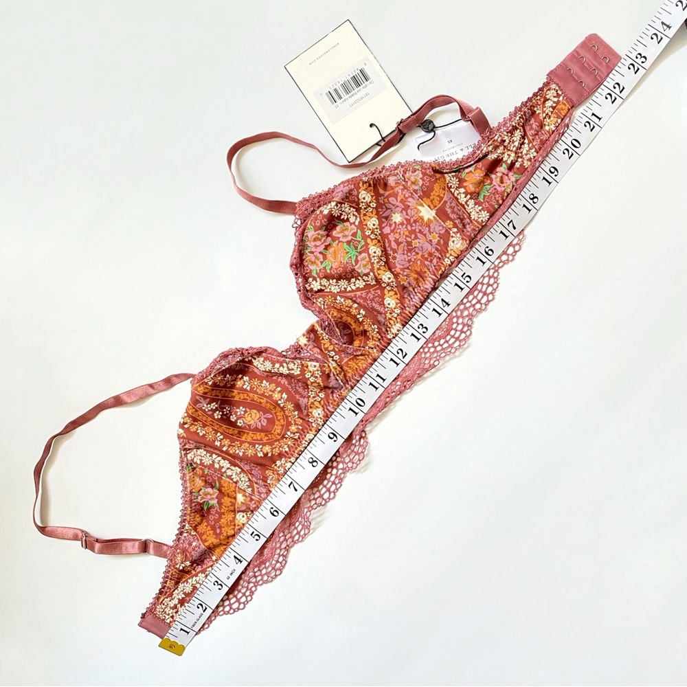 SPELL AND THE GYPSY PURPLE GOLDEN FLORAL PRINT AUBURN CITY LIGHTS LACE BRALETTE - Picture 10 of 10
